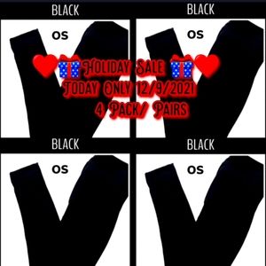 🎁Holiday Sale 🎁New 4 Pairs New LuLaroe Solid Black Leggings OS